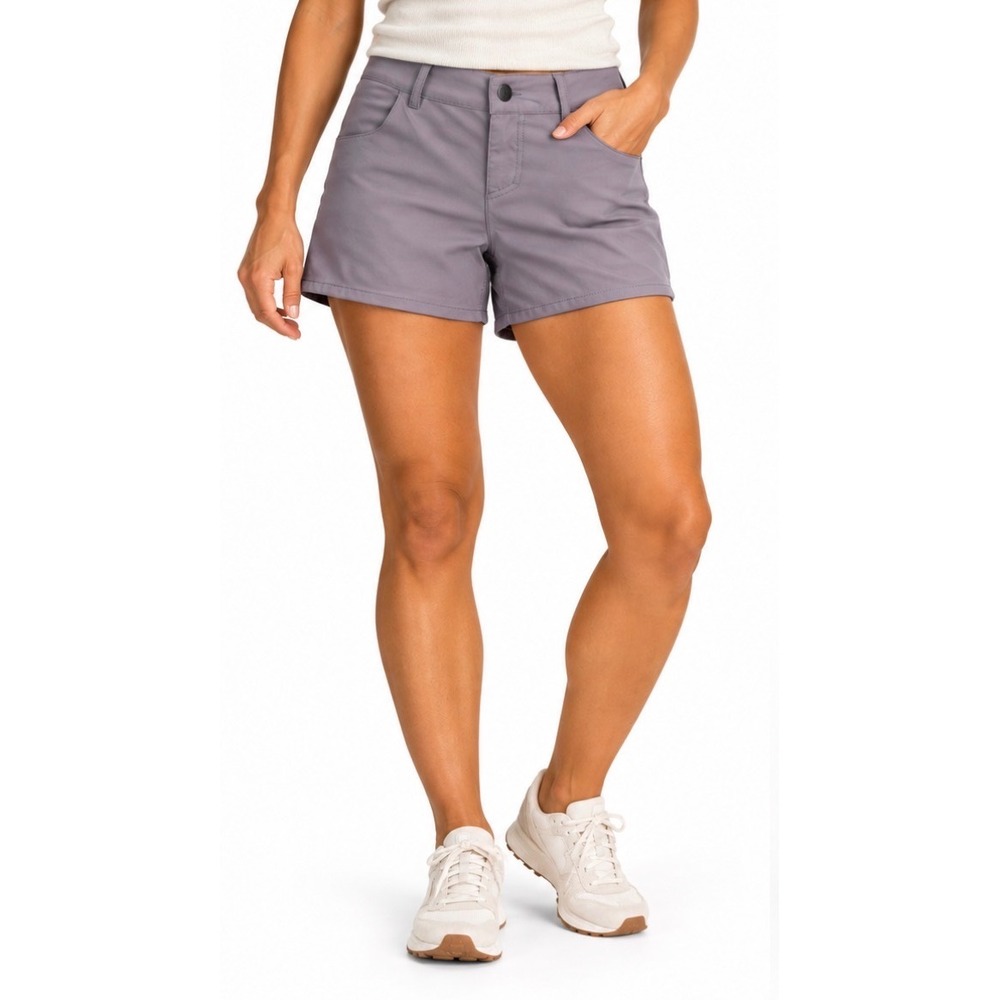 Flylow Life Technical Hiking Shorts Womens Size S Purple/Grey Outdoors Utility